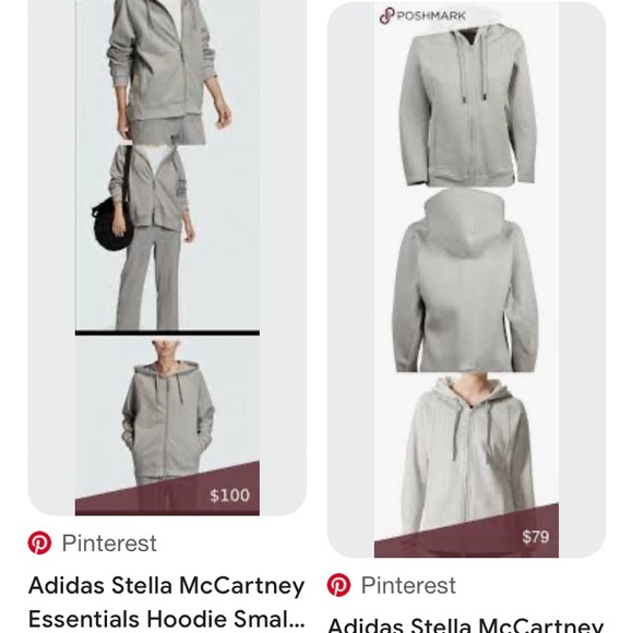 REDUCED!!Adidas by Stella McCartney essential light grey hoodie! Size XS - Picture 12 of 16